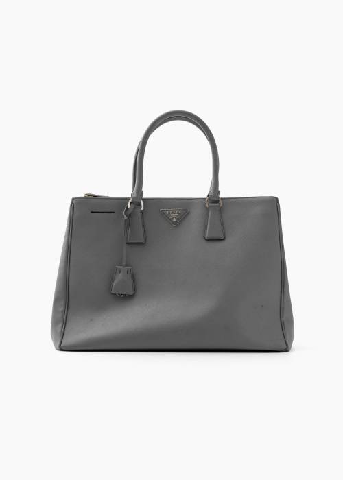 Saffiano bag in grey leather
