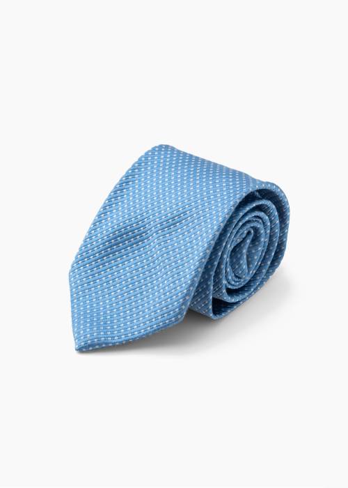 Sky blue silk tie
