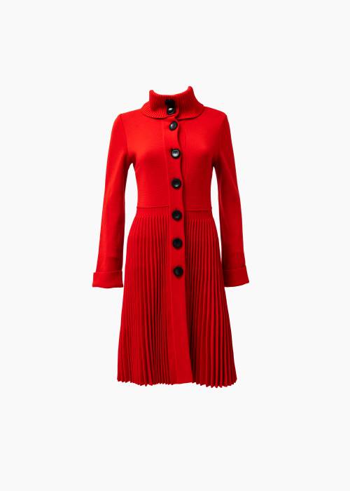 Red wool jacket dress