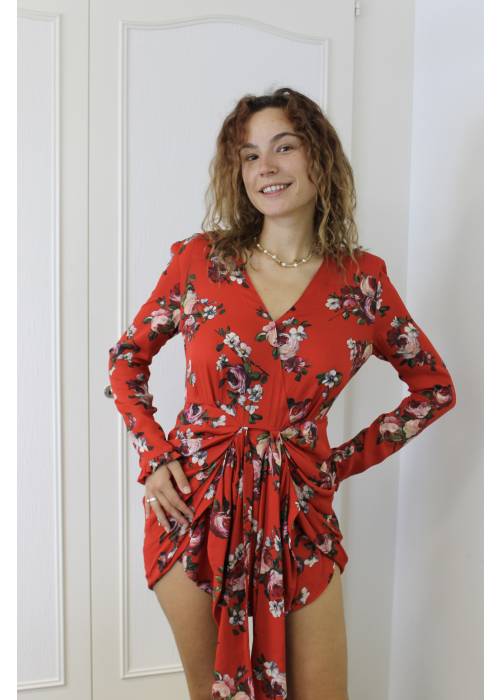 Magda Butrym - Robe rouge à fleurs