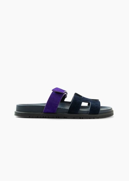 Chypres Sandals in Navy and Purple Majorette