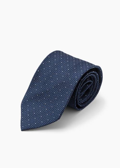 Marineblaue Krawatte aus Seide