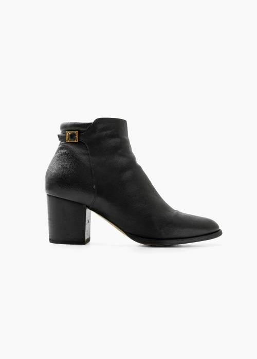 Bottines Method 65 en cuir grainé noir