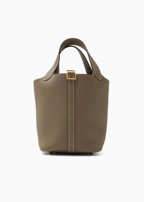 Tasche Picotin 18 Etoupe Taurillon Clemence