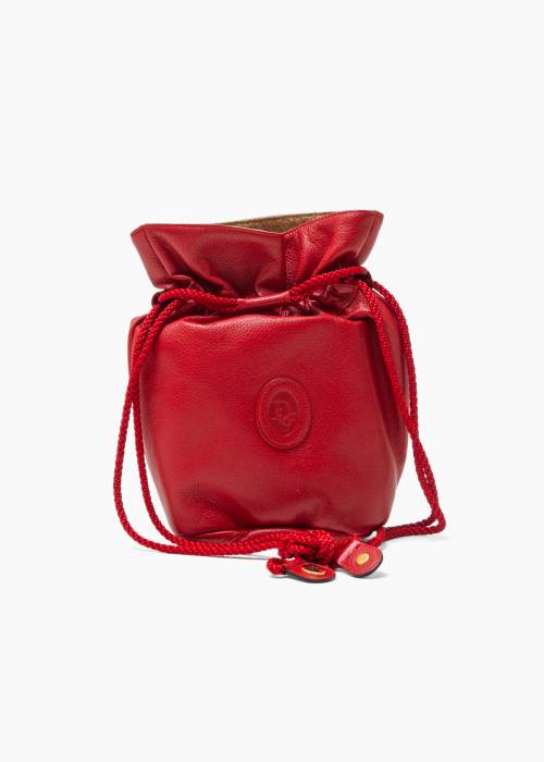 Vintage red bucket bag