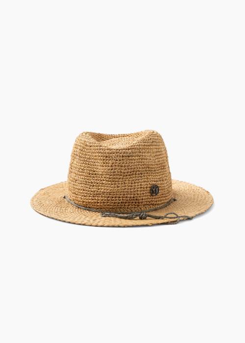 André raffia fedora hat