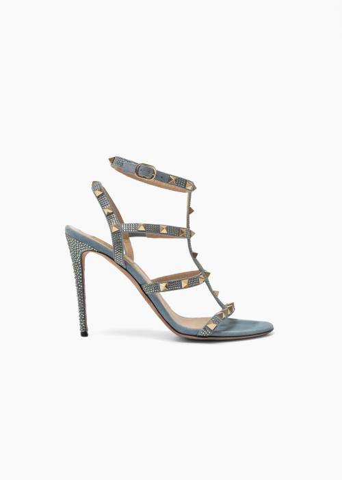 Rockstud sky blue pumps