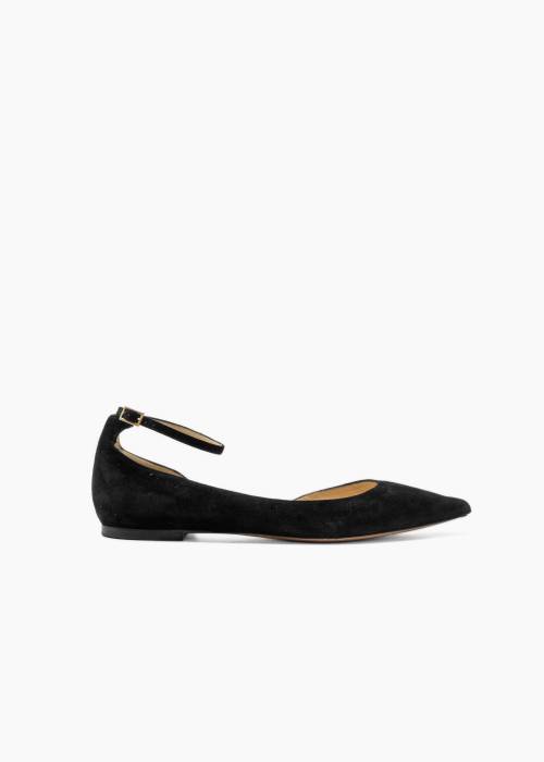 Ballerines en daim noir