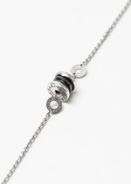 Save the Children” necklace in silver and black ceramic