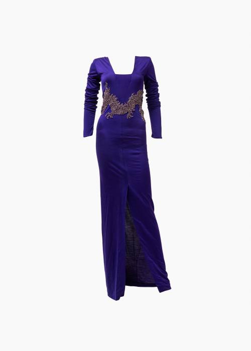 Purple long gala dress