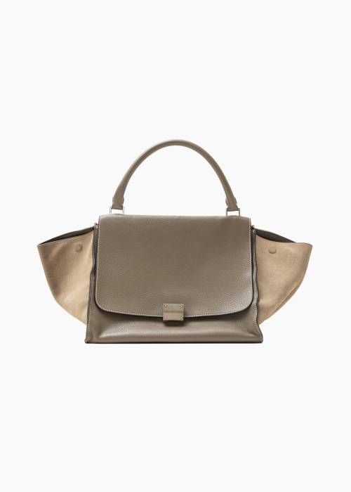 Handtasche Trapez taupe