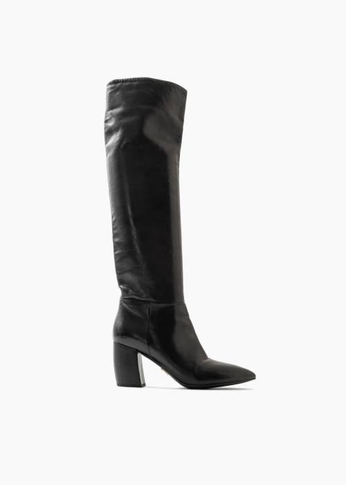 High pointed-toe boots