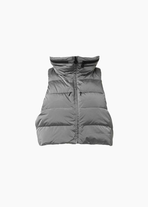 Grey sleeveless down jacket