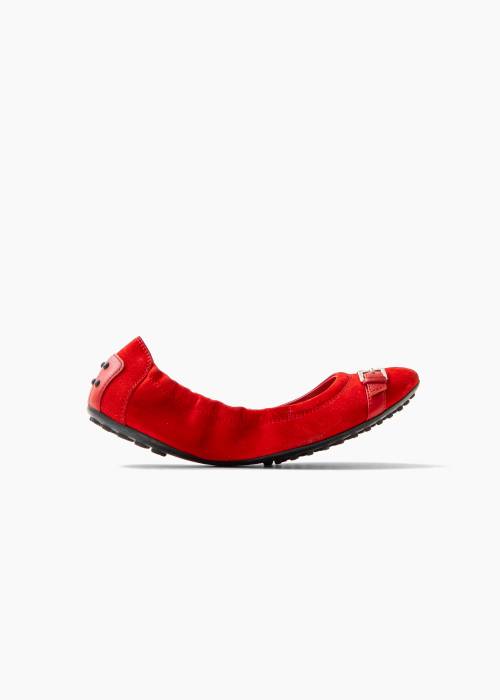 Ballerines rouges en daim