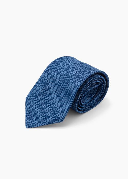 Navy tie with wave