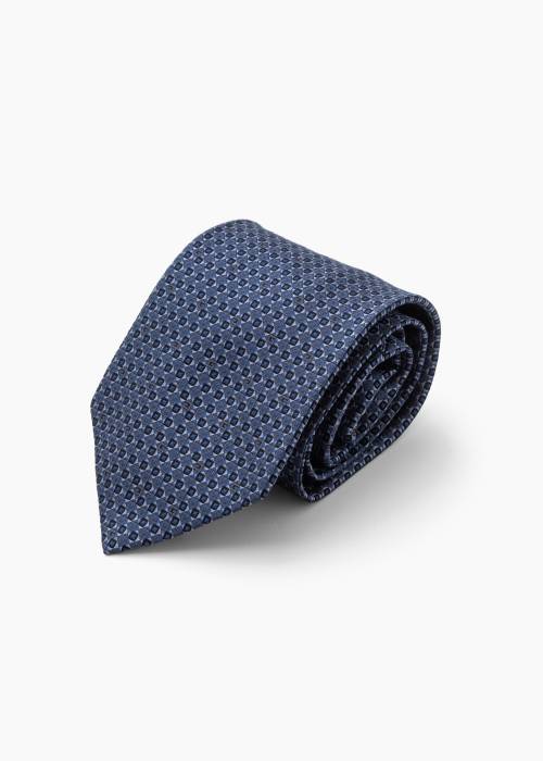 Blue silk tie