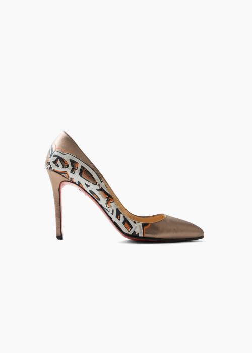 Pumps Rose Gold aus Leder