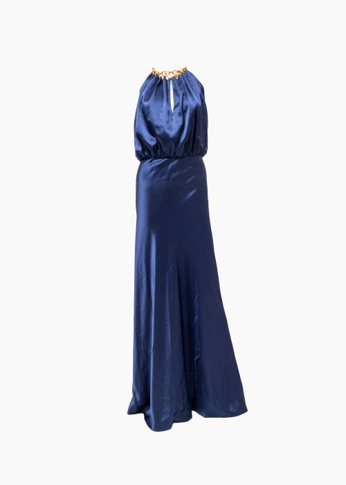 Robe maxi bleu marine