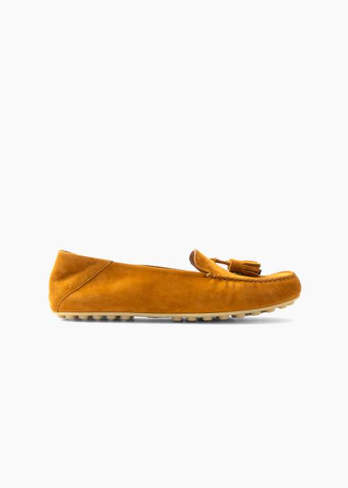 Suede driver loafers