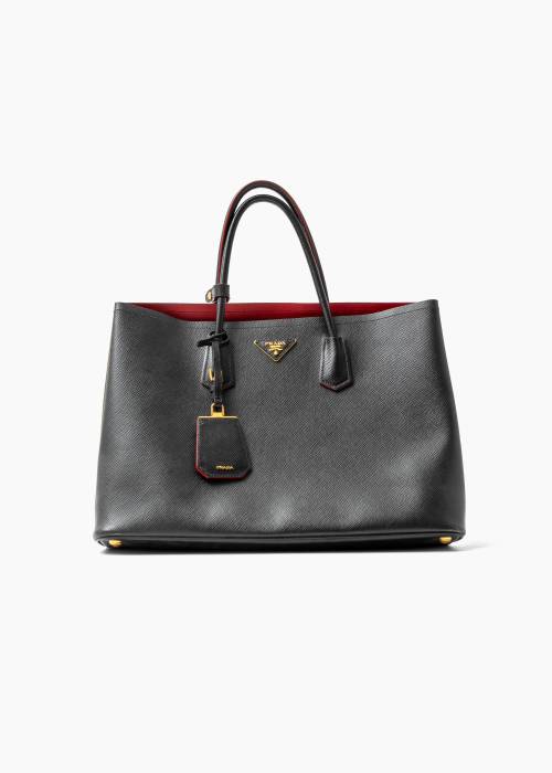 Saffiano Handtasche schwarz