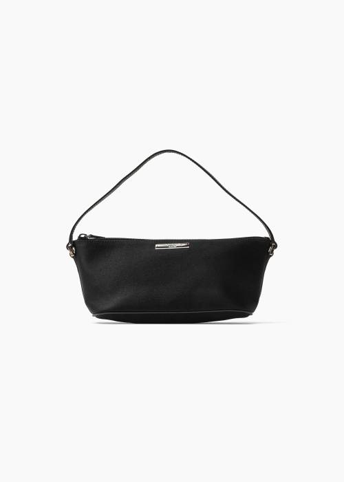 Black canvas boat bag