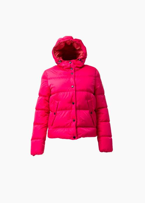 Moncler fuchia down jacket