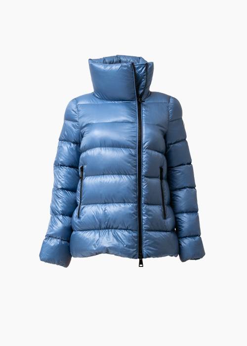 Leichte blaue Daunenjacke