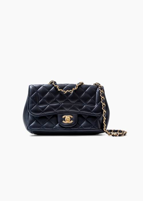 Navy quilted bag