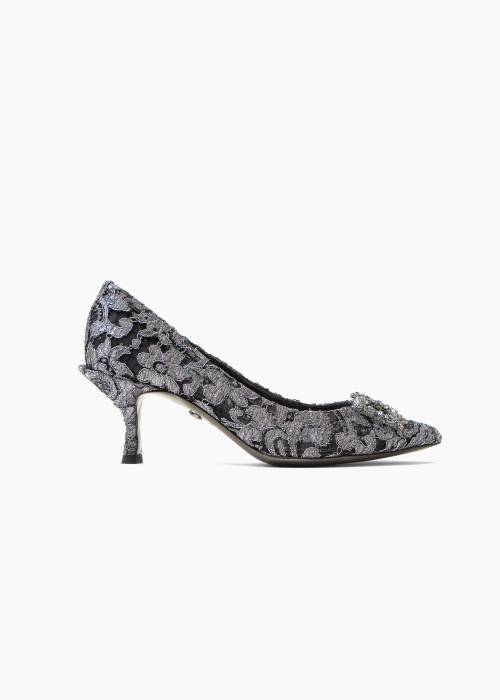 Lurex lace pumps