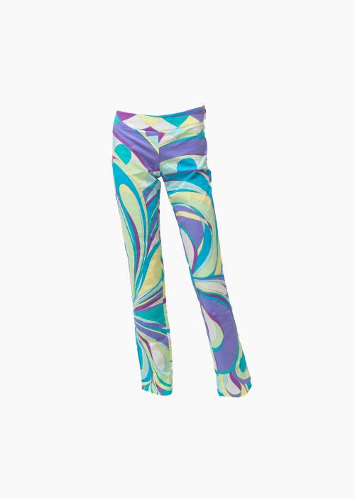 Straight-leg multicolored pants