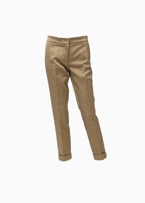 Fancy beige and blue pants