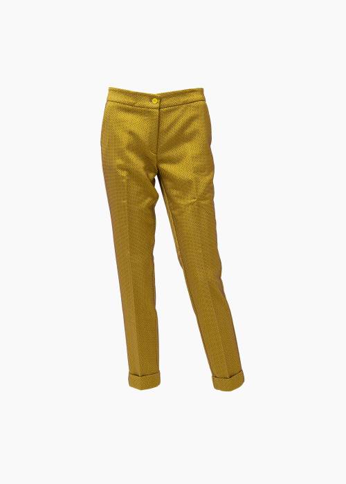 Pantalon fantaisie jaune et lilas