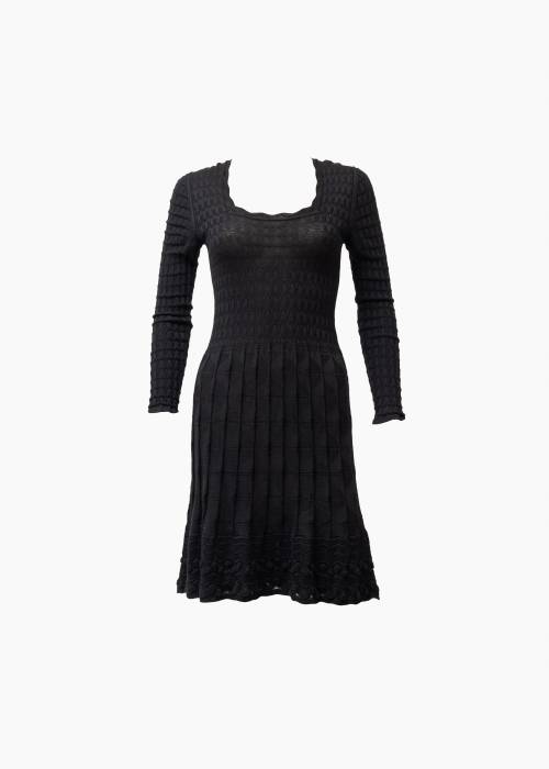 Long-sleeved black dress