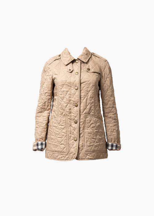 Beige quilted jacket