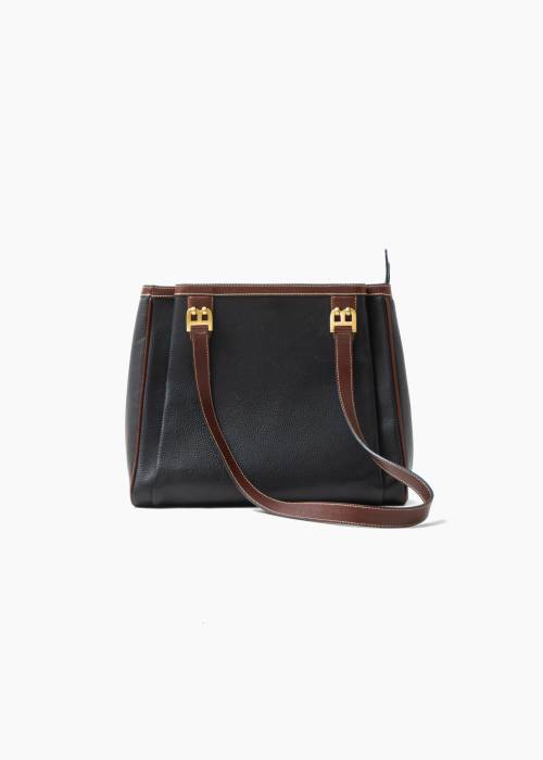 Black and brown leather bag