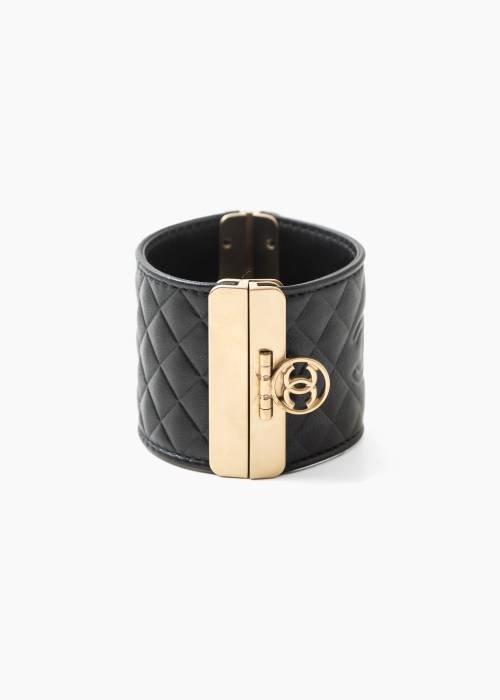 Black leather cuff