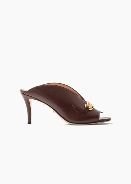 Zumi burgundy heeled mules