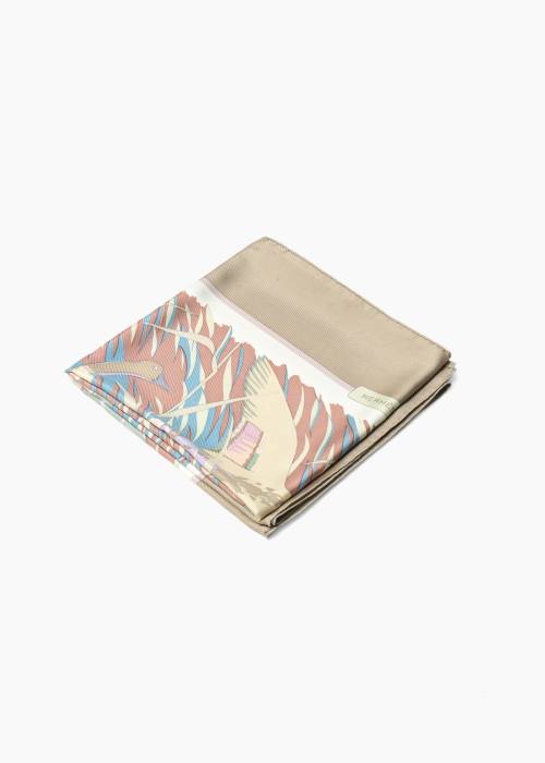 Carré 90 Cols Verts en soie