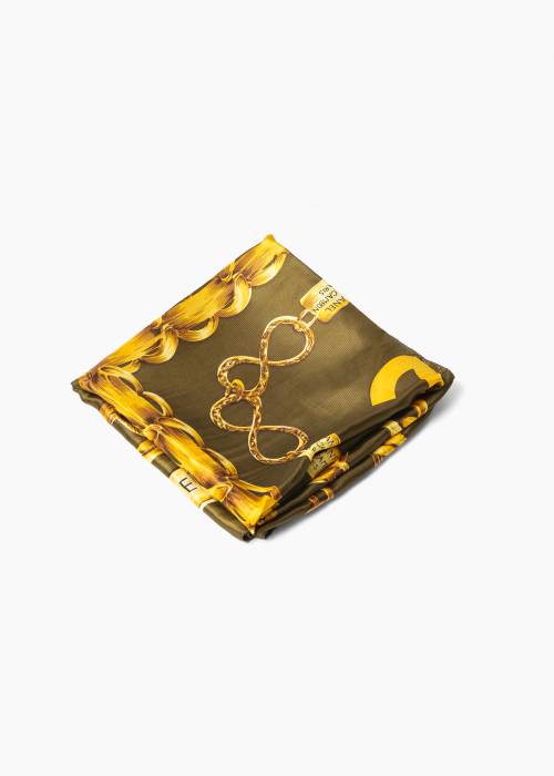 Carré en soie verte