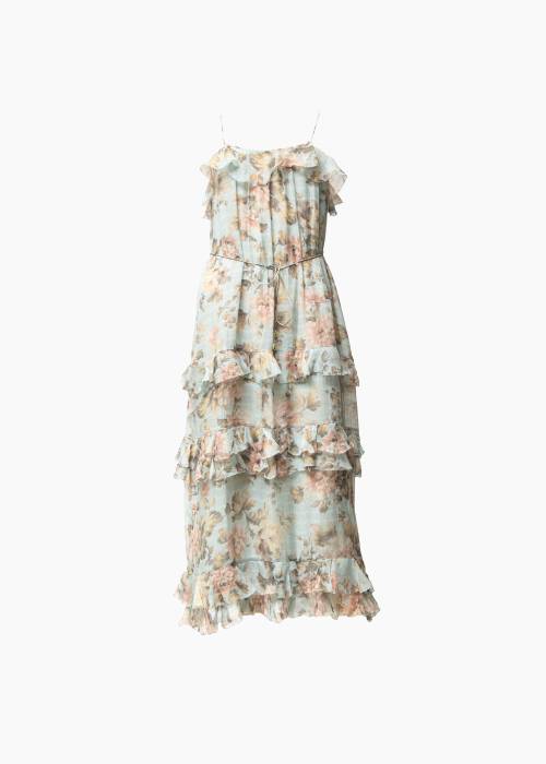 Robe en soie fluide à fines bretelles