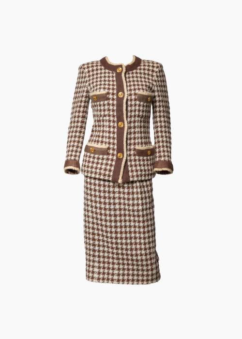 Ensemble vintage motif pied-de-poule