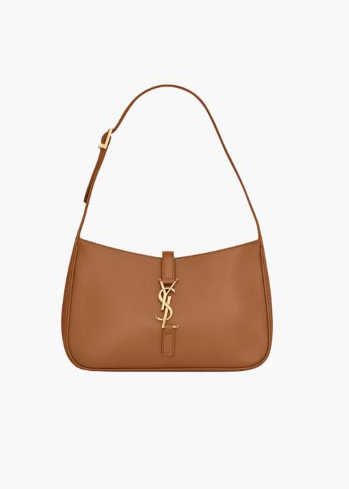 Sac 5 à 7 en cuir lisse marron