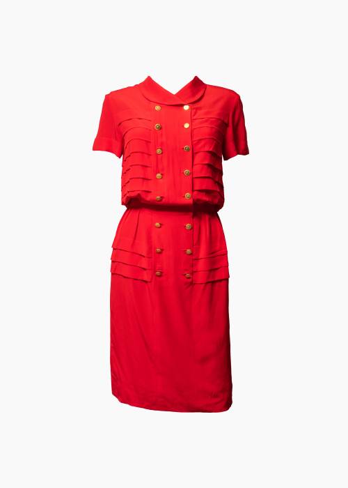 Robe mi-longue en soie