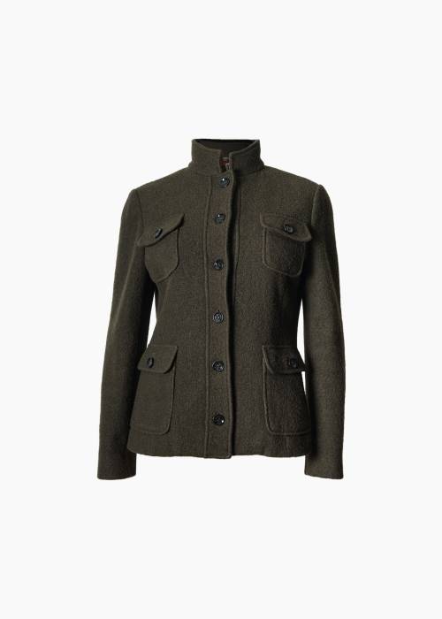 Veste en laine avec gilet matelassé intégré.