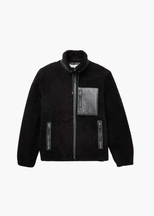 Veste en cuir et peau de mouton retourné