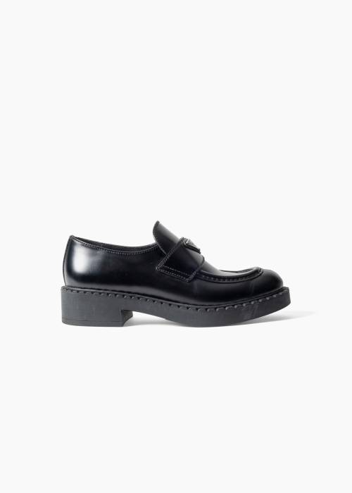 Mocassins Chocolate en cuir brossé noir