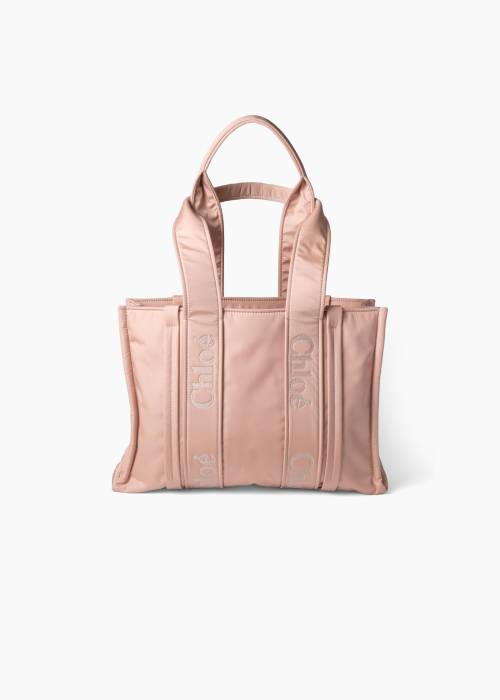 Sac petit cabas Woody rose poudré