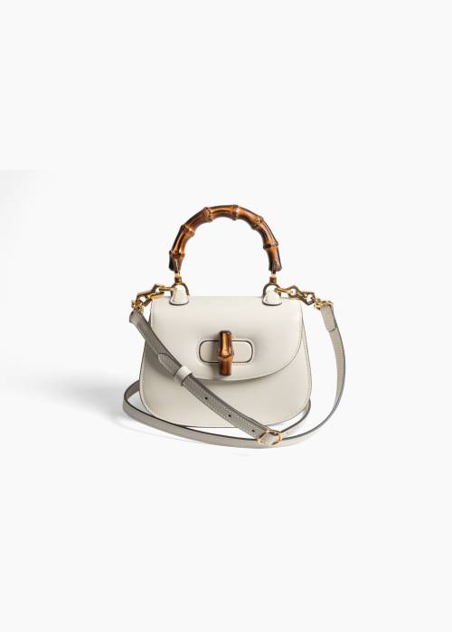 Sac Bamboo 1947 mini format en cuir blanc