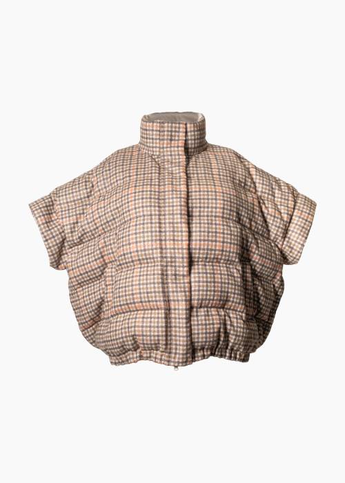 Doudoune à carreaux sans manches