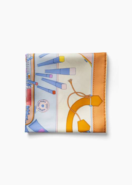 Carré de soie 90 "Bagage à Main"